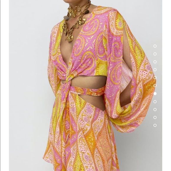 Zara Cut-out printed dress - Picture 5 of 10